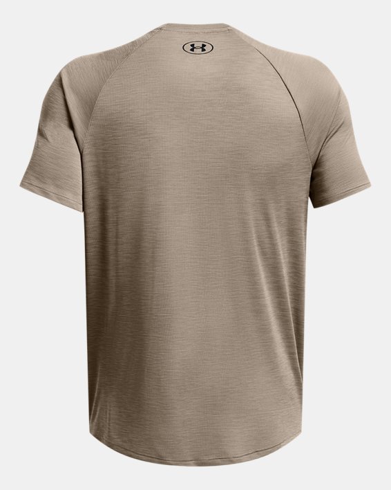 เสื้อแขนสั้น UA Tech™ Textured สำหรับผู้ชาย in Brown image number 4